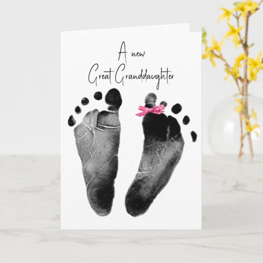 Nieuwe grote kleindochtervoetafdrukken met Baas Kaart (Gele Bloem)