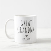 Nieuwe Grote Oma Baby Aankondiging onthullen gesch Koffiemok (Links)