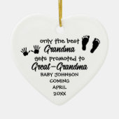 Nieuwe Grote Oma Custom Gift Keepsake Kerstmis Keramisch Ornament (Voorkant)