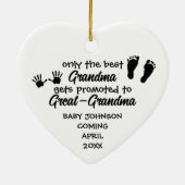 Nieuwe Grote Oma Custom Gift Keepsake Kerstmis Keramisch Ornament (Achterkant)
