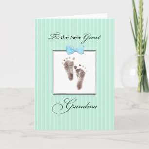 Nieuwe Grote Oma van Grote Kleinzoon Groene Voetaf Kaart