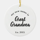 Nieuwe Grote Oma Zwangerschapsaankondiging Keramisch Ornament (Voorkant)