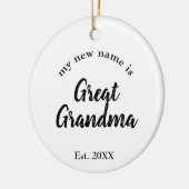 Nieuwe Grote Oma Zwangerschapsaankondiging Keramisch Ornament (Links)