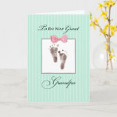 Nieuwe Grote Opa van Groot Kleinkind Groen Kaart (Gele Bloem)