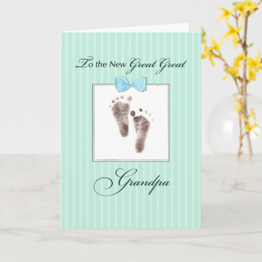 Nieuwe Grote Opa van Grote Grootzoon Kaart (Gele Bloem)