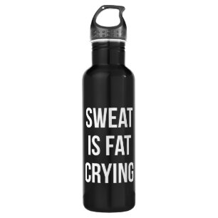 Nieuwe gym — zweet is vetdroging — grappige ui waterfles 