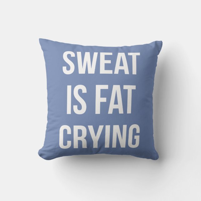 Nieuwe gym — zweet is vetdroging — grappige uitstr kussen (Voorkant)