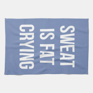 Nieuwe gym — zweet is vetdroging — grappige uitstr theedoek