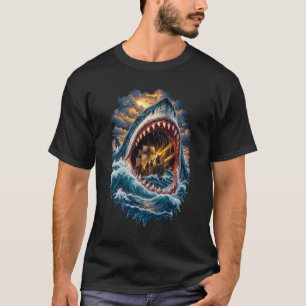 Nieuwe haaienstijl T-shirt