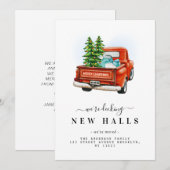 NIEUWE HALLEN BESLUITEN | Vrachtwagen voor kerst Feestdagenkaart (Voorkant / Achterkant)