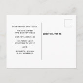 Nieuwe Hals van de Bossen Adres Home Verplaatst Aankondigingskaart (Achterkant)