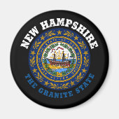 NIEUWE HAMPSHIRE GRANITE STATE FLAG MAGNET (Voorkant)
