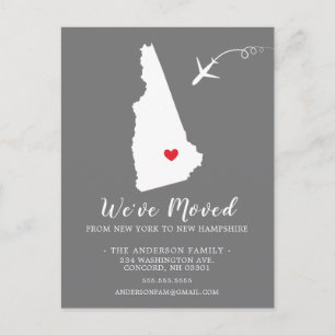 NIEUWE HAMPSHIRE-postkaart van de staat die de aan Briefkaart