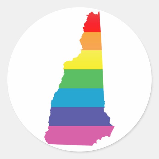 nieuwe hampshire pride . ronde sticker (Voorkant)