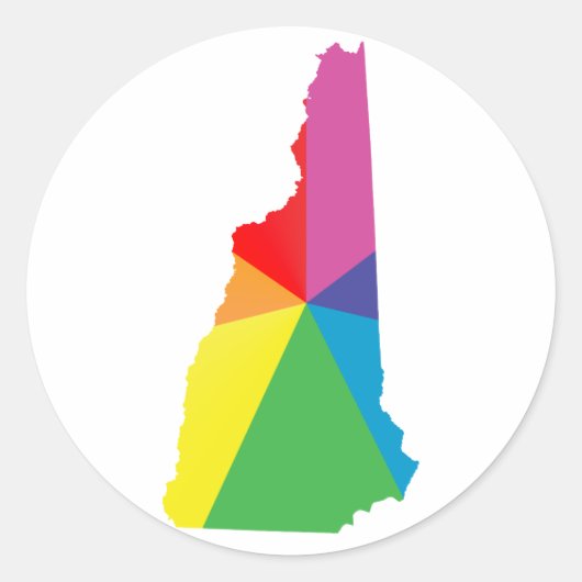 nieuwe hampshire pride . ronde sticker (Voorkant)