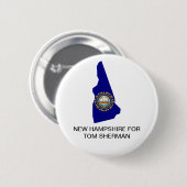 NIEUWE HAMPSHIRE VOOR TOM SHERMAN GOVERNOR Button (Voorkant /achterkant)