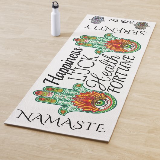Nieuwe Hamsa Hand Yoga Mat - Bekijk Terug (In situ)
