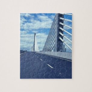 Nieuwe Hangbrug New Ross Wexford Ierland. Legpuzzel