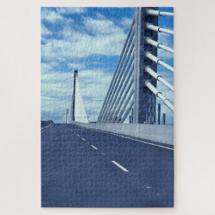 Nieuwe Hangbrug New Ross Wexford Ierland. Legpuzzel