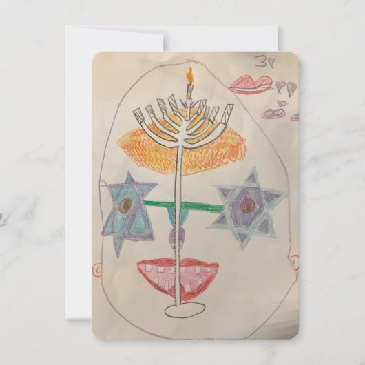 Nieuwe Hanukkah kaart! Feestdagenkaart (Voorkant)