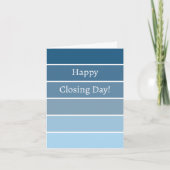 Nieuwe 'Happy Closing Day Blue Paint Chip' Notitiekaartje (Voorkant)