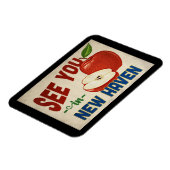 Nieuwe Haven Connecticut Apple - Vintage Travel Magneet (Linkerzijde)