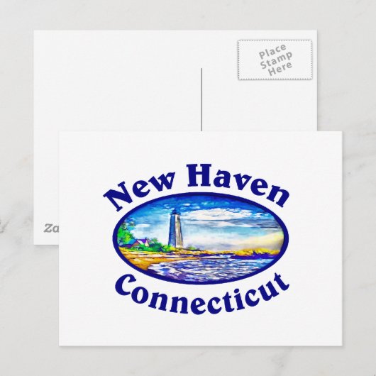 Nieuwe Haven, Connecticut Briefkaart (Voorkant / Achterkant)
