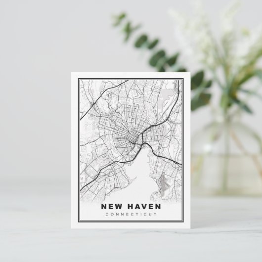 Nieuwe Haven Map Briefkaart (Staand voorkant)