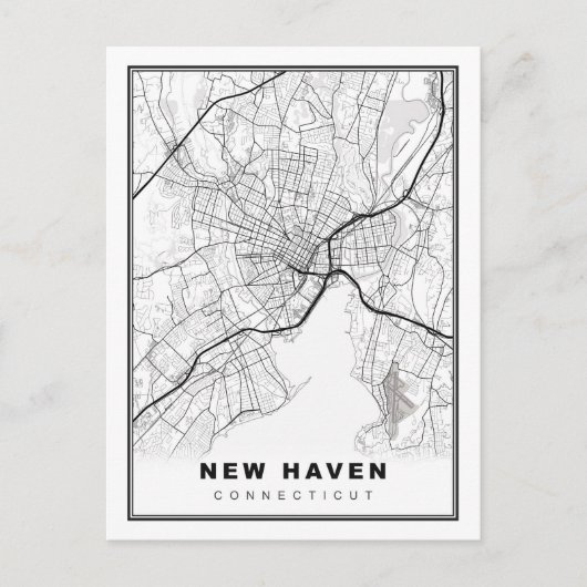 Nieuwe Haven Map Briefkaart (Voorkant)