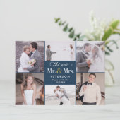 Nieuwe heer en mevrouw EDITABLE COLOR Dank u kaart (Staand voorkant)