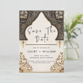 Nieuwe Henna Islam Nikah Arabisch Walima moslim br Save The Date (Staand voorkant)