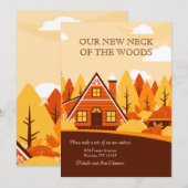 Nieuwe herfst-aankondiging voor thuis aankondiging (Voorkant / Achterkant)