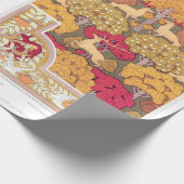 Nieuwe herfstbomen en herten  herfst cadeaupapier (Hoek)