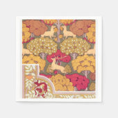 Nieuwe herfstbomen en herten  herfst servet (Voorkant)