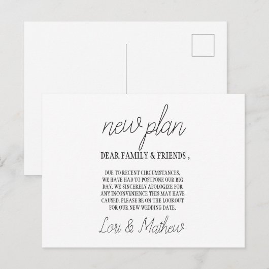 Nieuwe het Omzettingsverandering van het Plan van Aankondigingskaart (Voorkant / Achterkant)