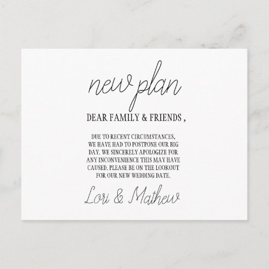 Nieuwe het Omzettingsverandering van het Plan van Aankondigingskaart (Voorkant)