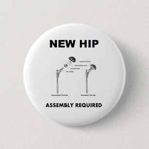 Nieuwe heup - montage vereist ronde button 5,7 cm