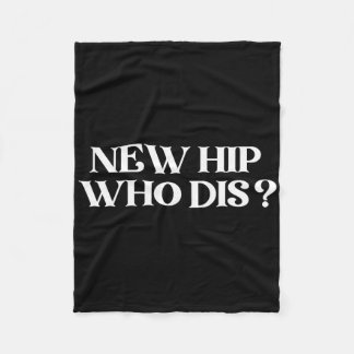 Nieuwe heup Wie is deze Zwarte Moderne Clic V-hals Fleece Deken