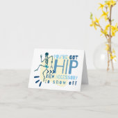 Nieuwe heupaccessoire, heupoperatie, heupvervangin kaart (Gele Bloem)