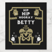 Nieuwe heupprothese wordt beter wijn etiket (Enkel label)