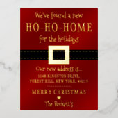 Nieuwe HO-startpunt voor Feestdagen die vakantie v Folie Uitnodiging Briefkaart (Voorkant)