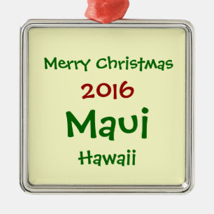 NIEUWE HOLIDAY-ORNAMENT MAUI HAWAII CHRISTMAS 2016 METALEN ORNAMENT