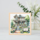 Nieuwe Home Aankondiging Flat Kaart (Staand voorkant)
