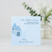 Nieuwe Home Aankondiging & Housewarming Party Uitn (Staand voorkant)