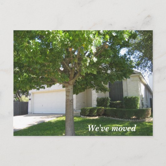 Nieuwe Home Adres Aangepaste Huis Foto Aankondigingskaart (Voorkant)