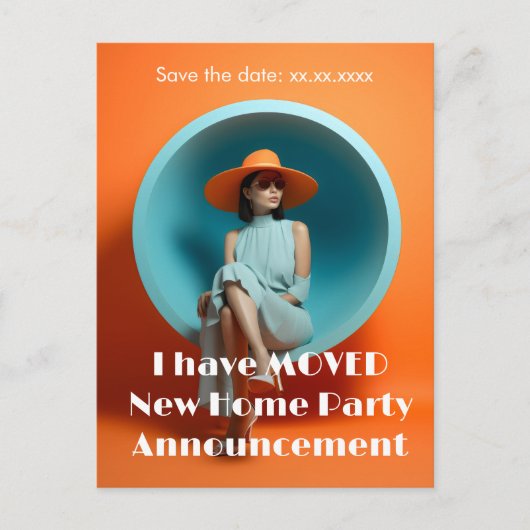 Nieuwe Home Adres Party aankondiging Briefkaart (Voorkant)