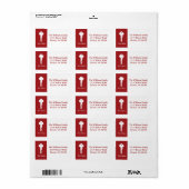Nieuwe Home Adresetiketten - Rood Etiket (Full Sheet)