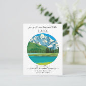 Nieuwe Home Bewegende Aankondiging Cabin Lodge Lak (Staand voorkant)