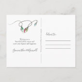 Nieuwe Home Bewegende Aankondiging Kerstmis Cactus (Achterkant)