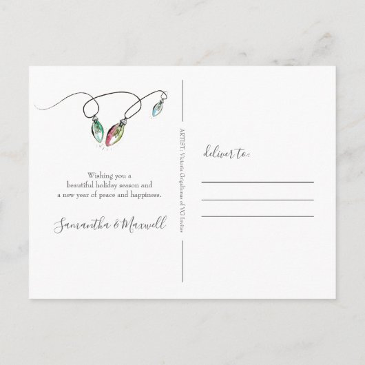 Nieuwe Home Bewegende Aankondiging Kerstmis Cactus (Achterkant)